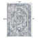 Mahinudin Bold Distressed Medallion Low-Pile Machine-Washable Cream/Blue Rug