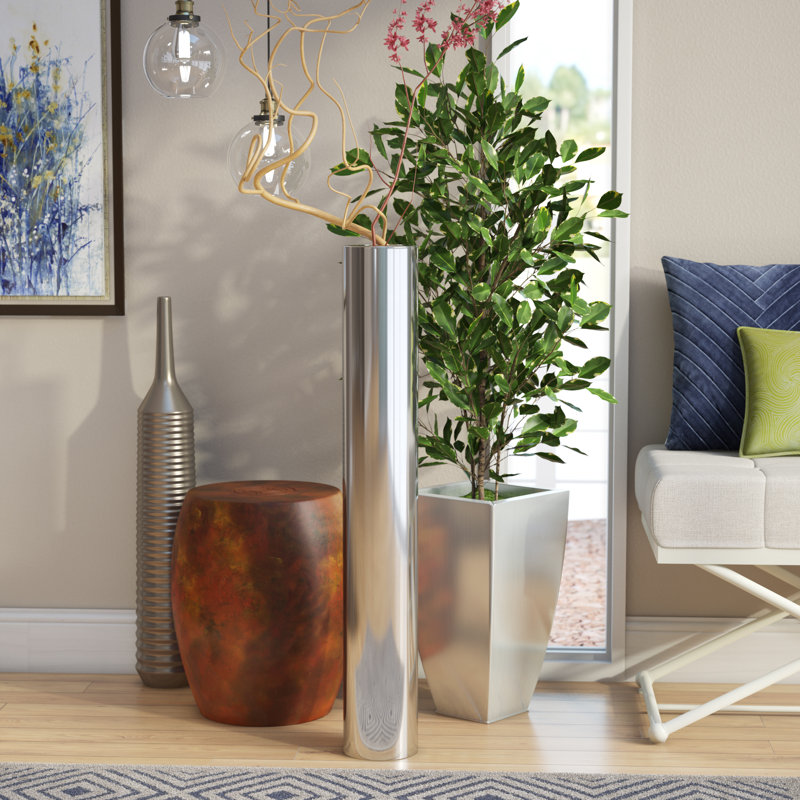 Grand vase de sol Hargis Cilindro LG, H 55 po x l 6 po x P 6 po