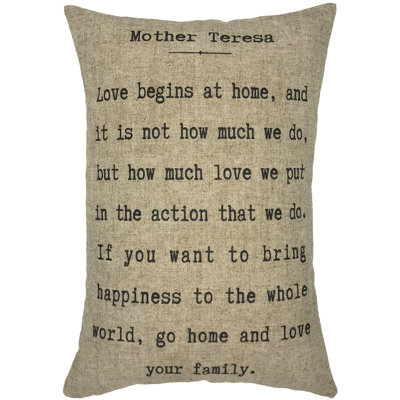  Coussin lombaire en lin Mother Teresa