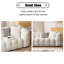 Coussin modulaire 110,24 "blanc 100% polyester