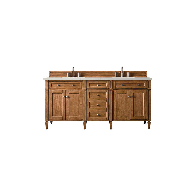 Meuble-lavabo double l 72 po Dussault, Brun selle, 8 po, Sibérien