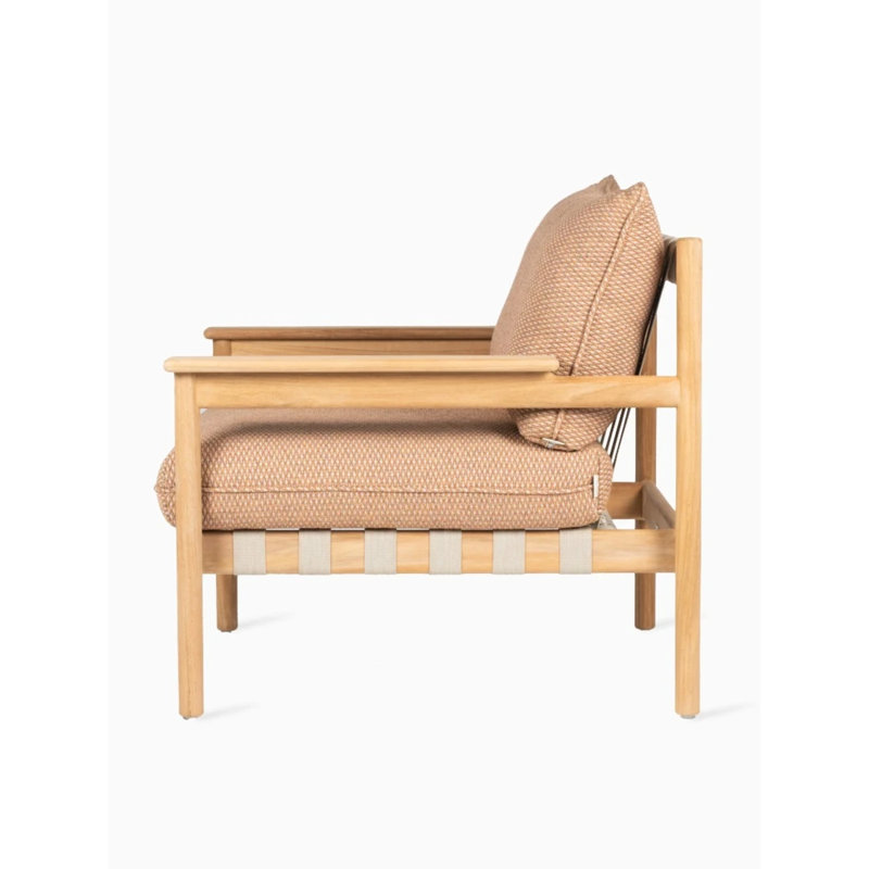 Oda Outdoor Teak Lounge Chair, Sienna