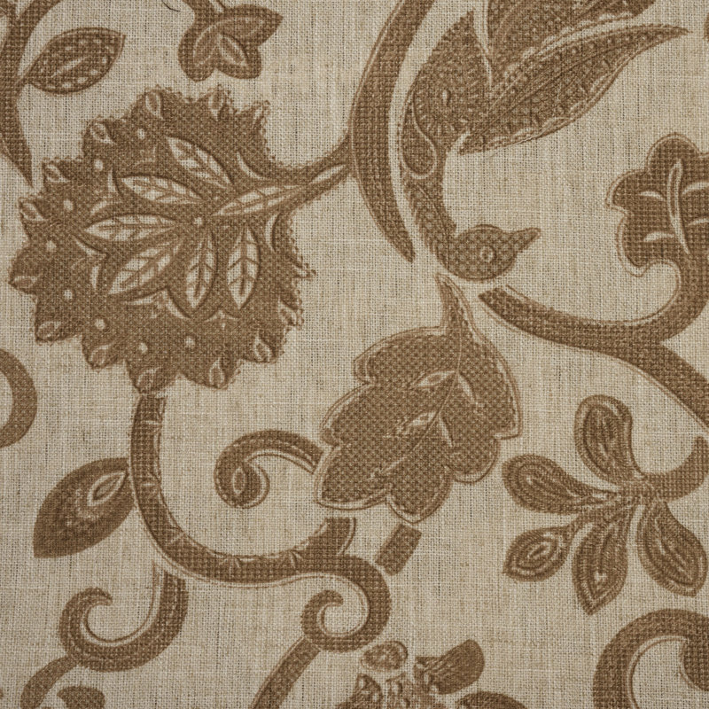 Phoebe - Jacobean Floral Print Upholstery Fabric By The Yard, Bronze