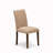 7 Piece Modern Dining Table Set consists of a rectangular rustic wood table and 6 light, sable linen fabric upholstered chairs, Jacobean-1502813101-1568950176-1568950180