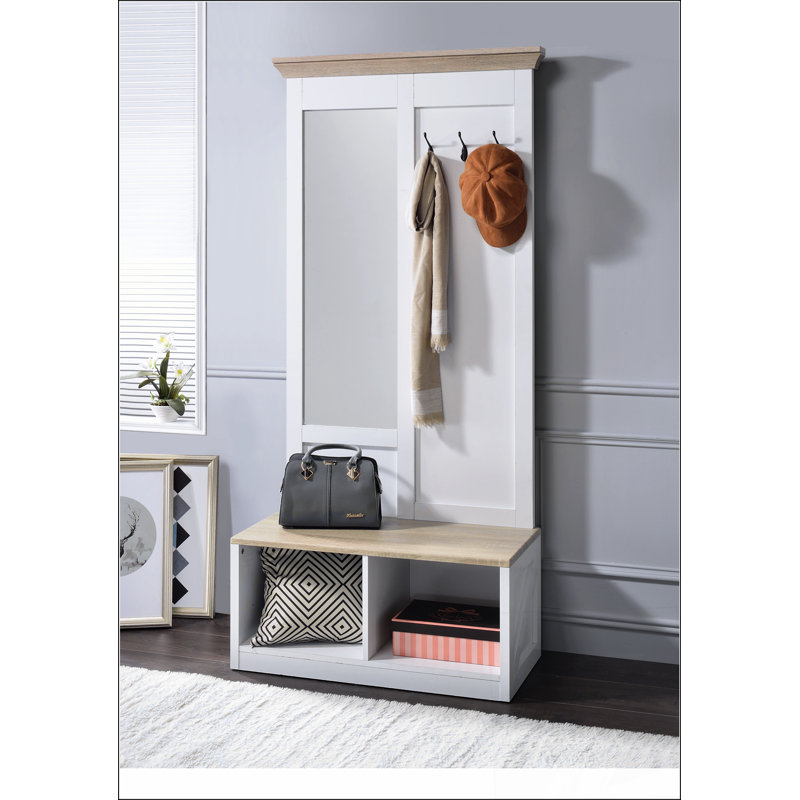 Melati Light Oak &  Finish Hall Tree Simple design, multi-functional use, classic and durable