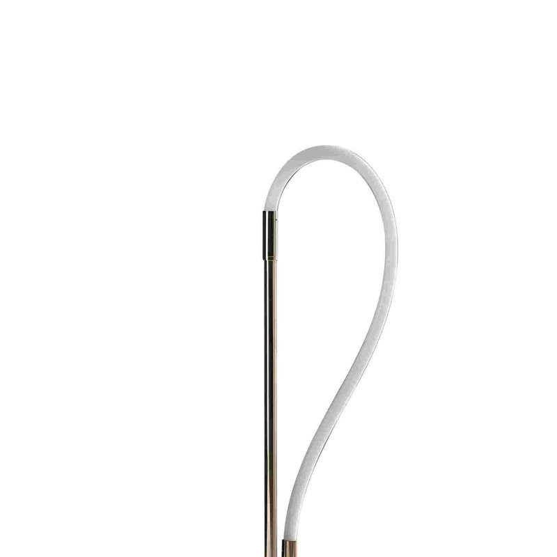 Lampe de table contemporaine 20,5 po à tube DEL avec lumière magnétique Elastilight, Or rose