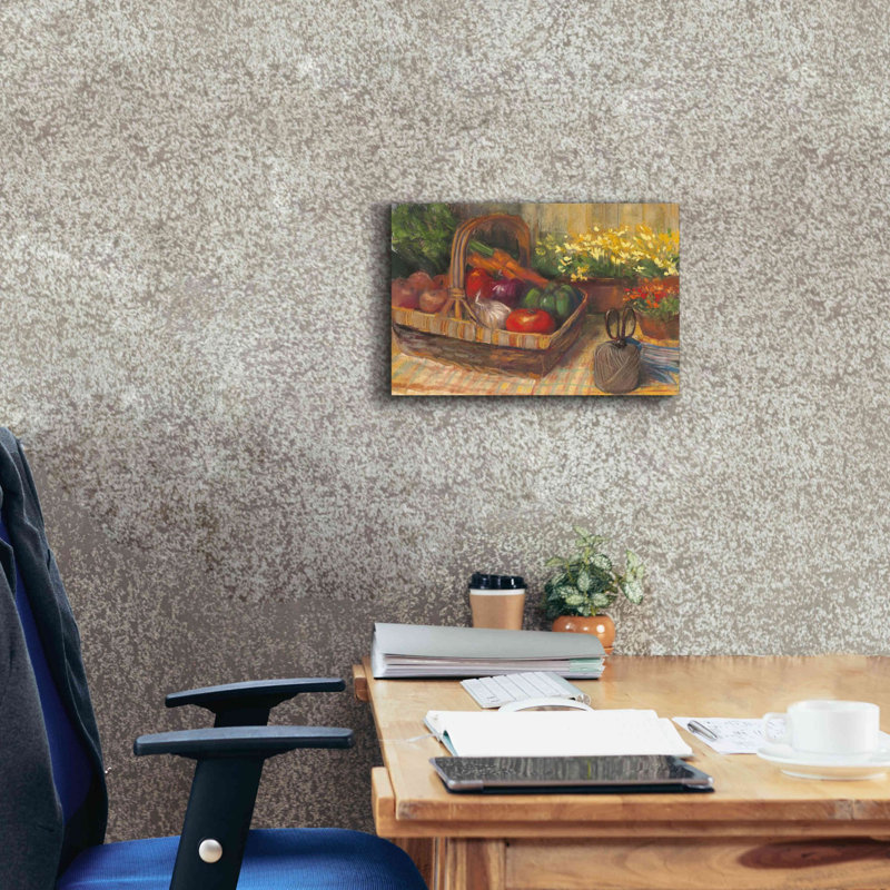 «Glynnis Summer Produce On Canvas» par Carol Rowan, reproduction, H 12 po x l 18 po x P 0,75 po