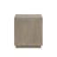 Table de bout carrée en bois naturel de 20 po avec tablette ouverte inférieure et base de plinthe Kirston