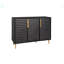 Armoire de rangement 3 portes, buffet Buffeet avec tablettes réglables