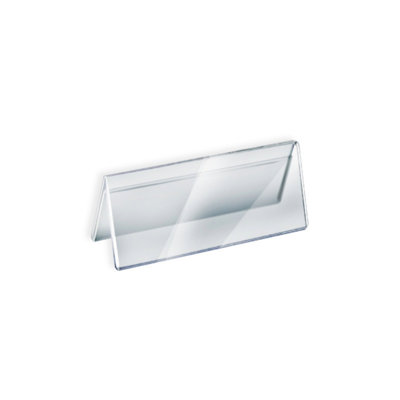Porte-affiche et plaque signalétique en acrylique transparent à deux côtés de style tente, paquet de 10