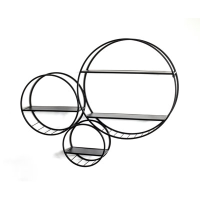 Tolentino 4 -Piece Circle Floating Shelf