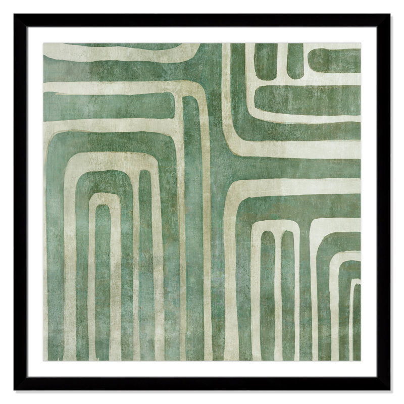 «Whimsical Green I Print» par Emma Peal, Noir, noir, noir, noir, H 42,5 po x l 42,5 po