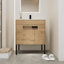 Ensemble de meuble-lavabo sur pied simple avec plateau en céramique 30,00 po Kartez