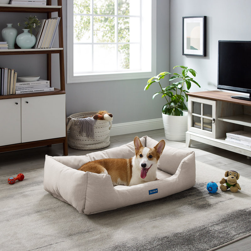 Missy Pet Bed, Beige, Medium (37.4" W x 22.83" D x 9.8" H)