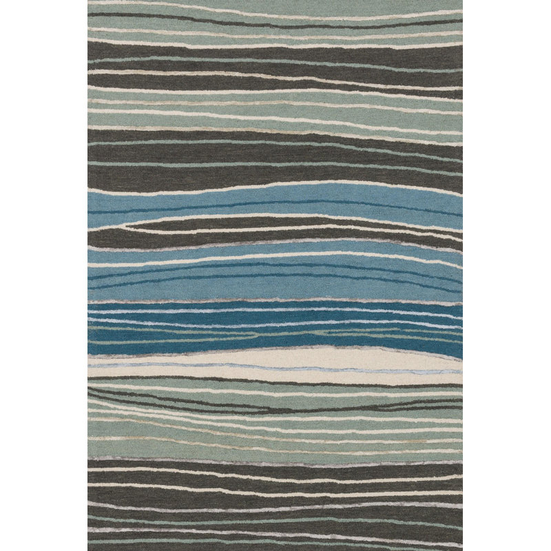 Tapis gris/bleu touffeté à la main Kirkbride