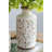 D5.3X10.5" Ceramic Cylinder Vase With Multi-Colored Floral Motifs