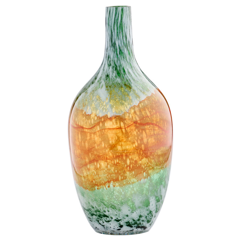 Pacaya Handmade Glass Table Vase, 18" H x 8.5" W x 8.5" D
