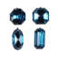 The Holiday Aisle 4-5" Jewel Glitter Ornament Assorted, includes 4 pieces per bag-1912113702
