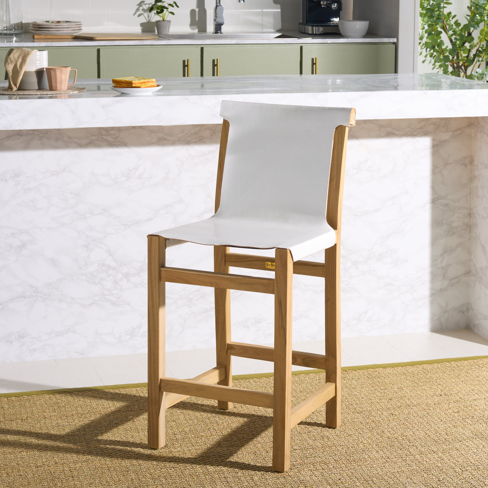 Cappella 26" Bar Stool, White