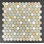 1" Round Glass and Marble Mosaic Tiles