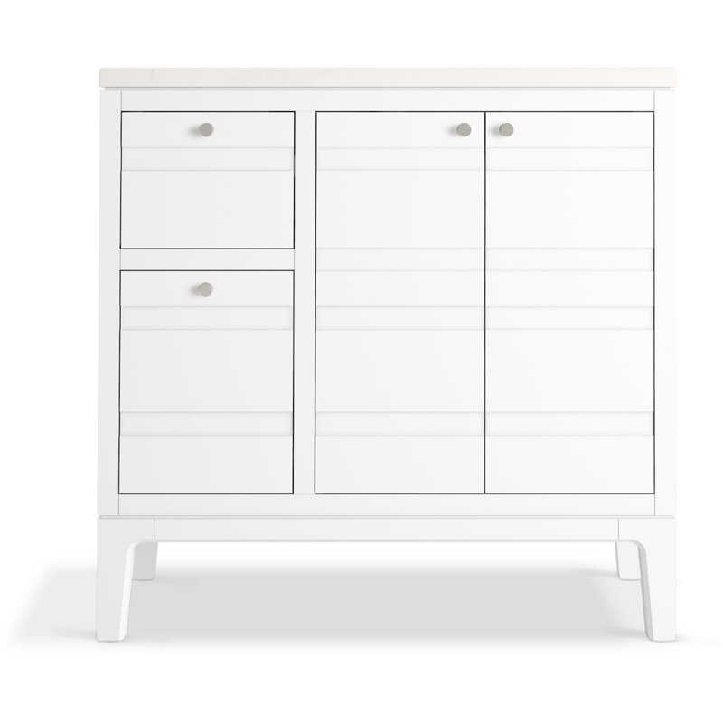 Helst 36-In Bathroom Vanity Set, White