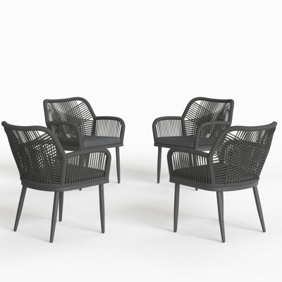 Outdoor Patio Dining Armchair with Cushion