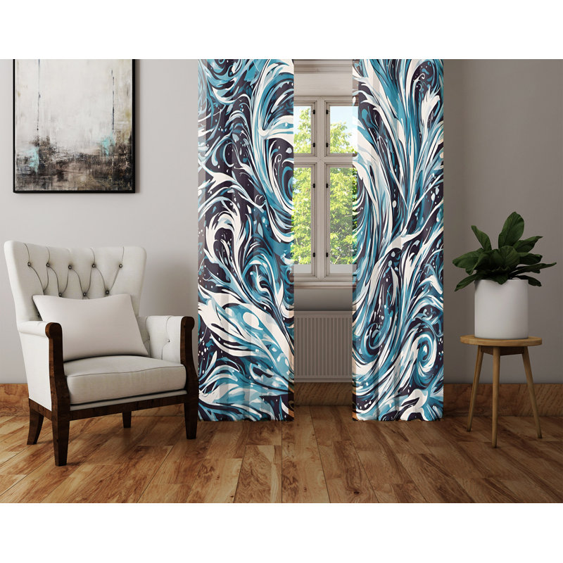 Semi Sheer Curtain Pair, 40" W x 52" L