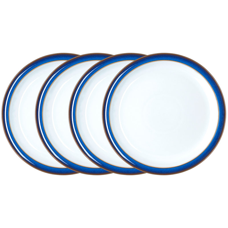 Imperial Blue 4 Piece Dessert Plate Set