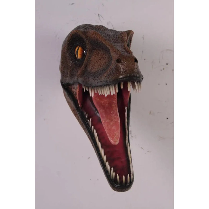 Velociraptor Dinosaur Head Life Size Statue