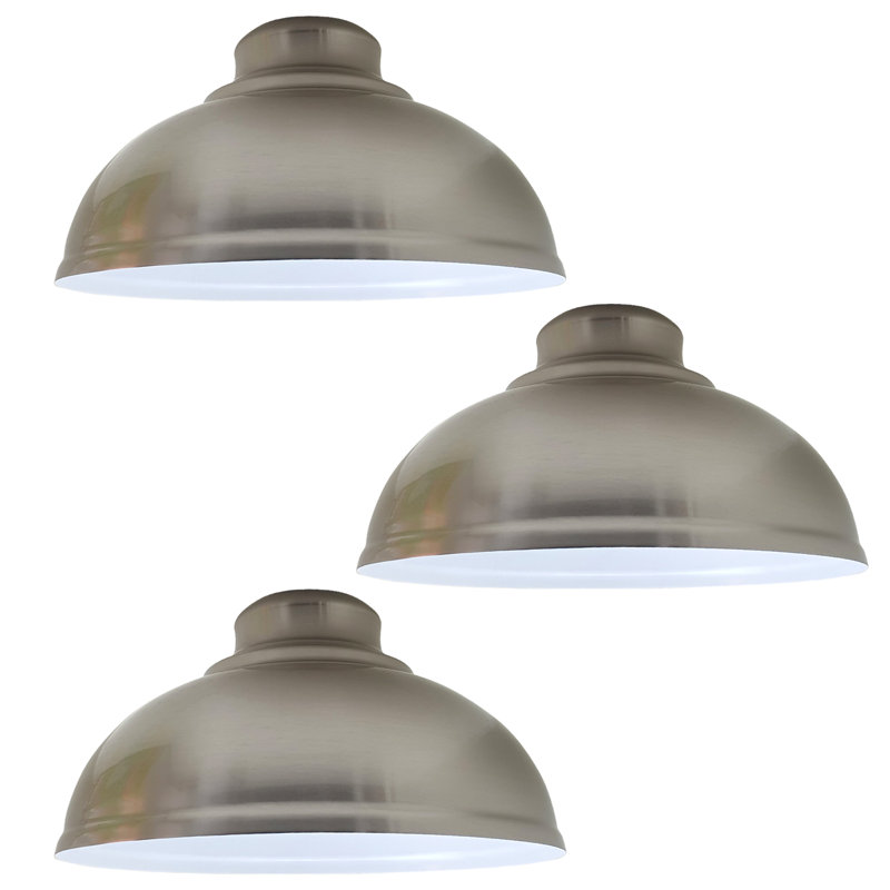 Trabelsi 17 cm H Dome Lamp Shade, Satin Nickel