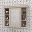 Armoire de salle de bain murale 35 po x 28 po avec porte miroir, unité de rangement contemporaine avec 6 tablettes ouvertes-792734205