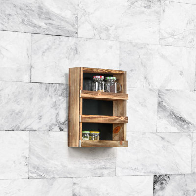 Stylish Wooden Shelf with 3 Layers, Natural Finish, 11.0 x 13.4 x 3.1 inches | Durable Wooden Body, Perfect for Home Décor & Storage Solutions | Ideal for Living Room, Bedroom, or Office Organization