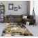 Tapis jaune / gris / blanc Devola