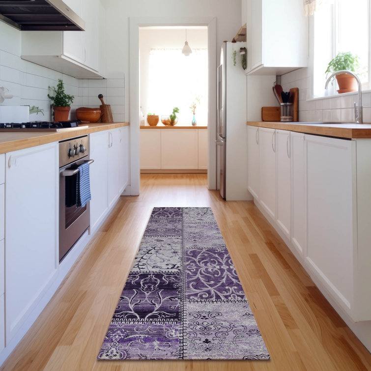 Premium Machine Washable Cerrito AMF566 Purple Rug