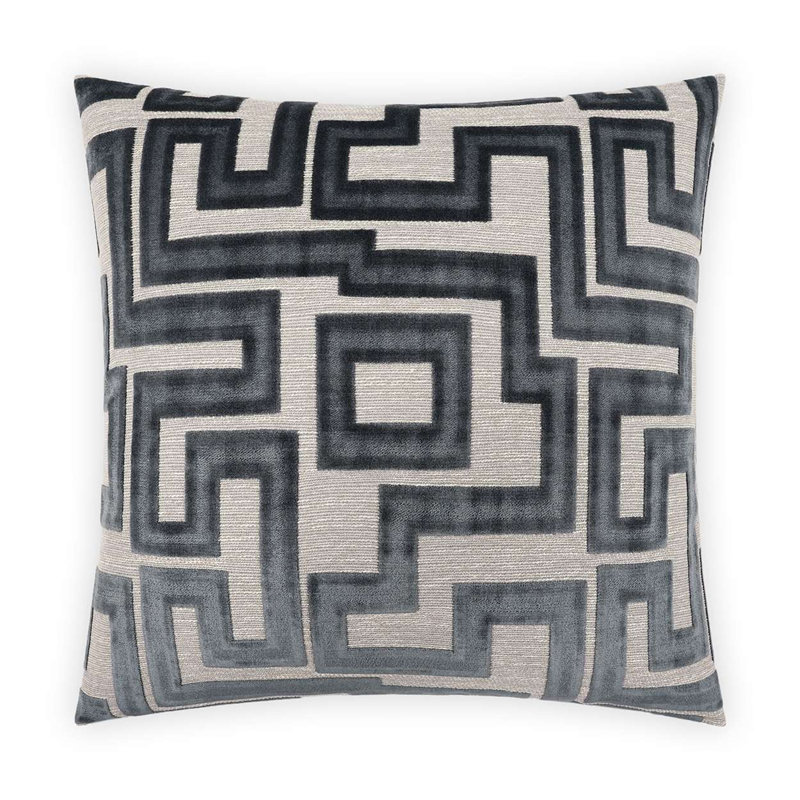 Modernist Pillow Cover & Insert, Square 20", Steel