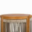 Table d'appoint d'extérieur en bois d'acacia 16,9 po - Corde d'appoint Boho