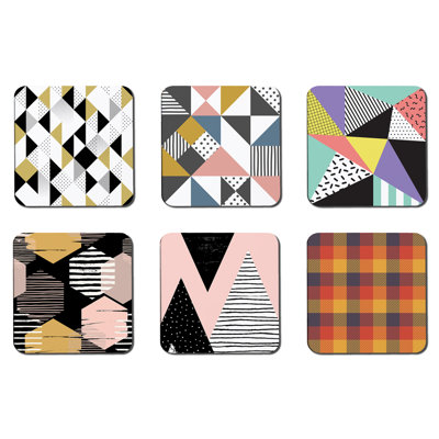 Square 6 Piece Coaster Set