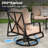 Set of 2 Outdoor Swivel and Rocking Patio Chairs with 4" Cushions