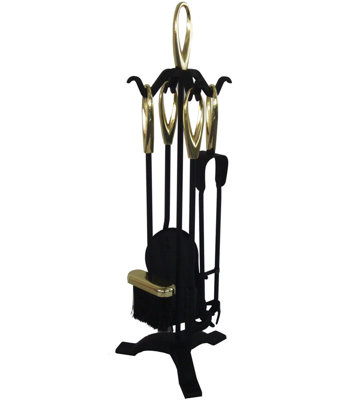 Leonie Steel Fireplace Tool Set