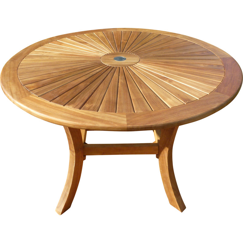 Kingon Outdoor Round Teak Dining Table