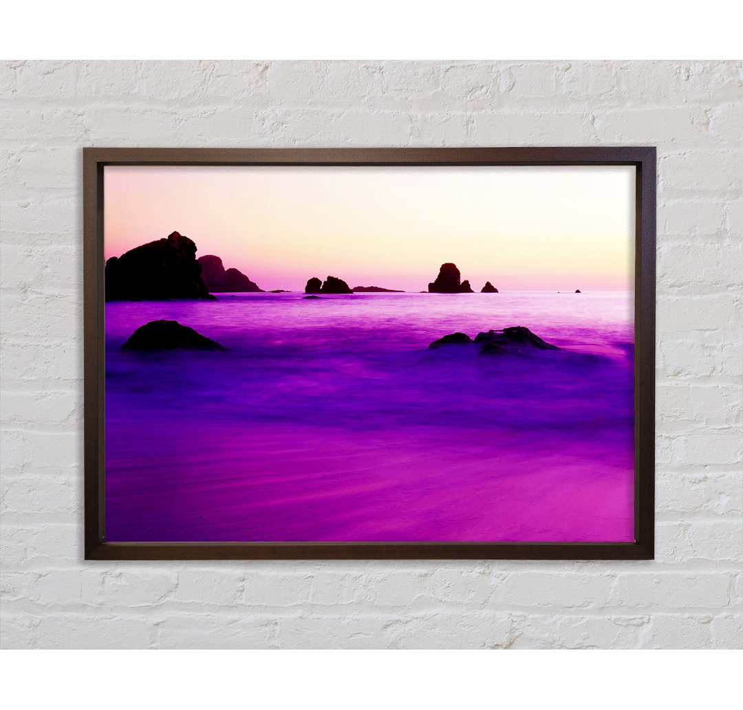 Purple Mist Of The Ocean - Einzelbildrahmen Kunstdrucke auf Leinwand