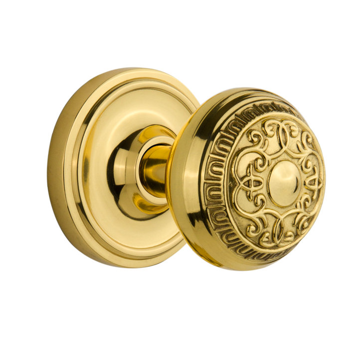 Egg & Dart Interior Mortise Door Knob with Classic Rosette Nostalgic Warehouse 