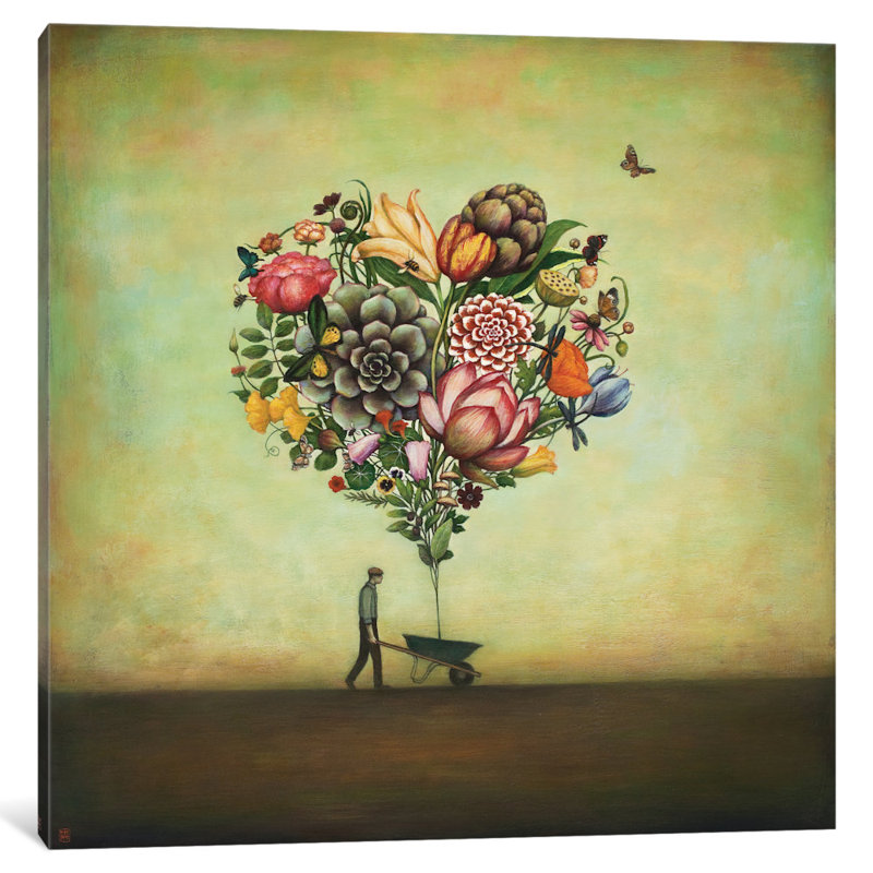 « big cardiaque botanique » par duy huynh, impression sur toile tendue, H 12 po x l 12 po x P 0,75 po