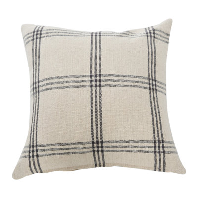 Square Plaid Cotton Pillow Cover