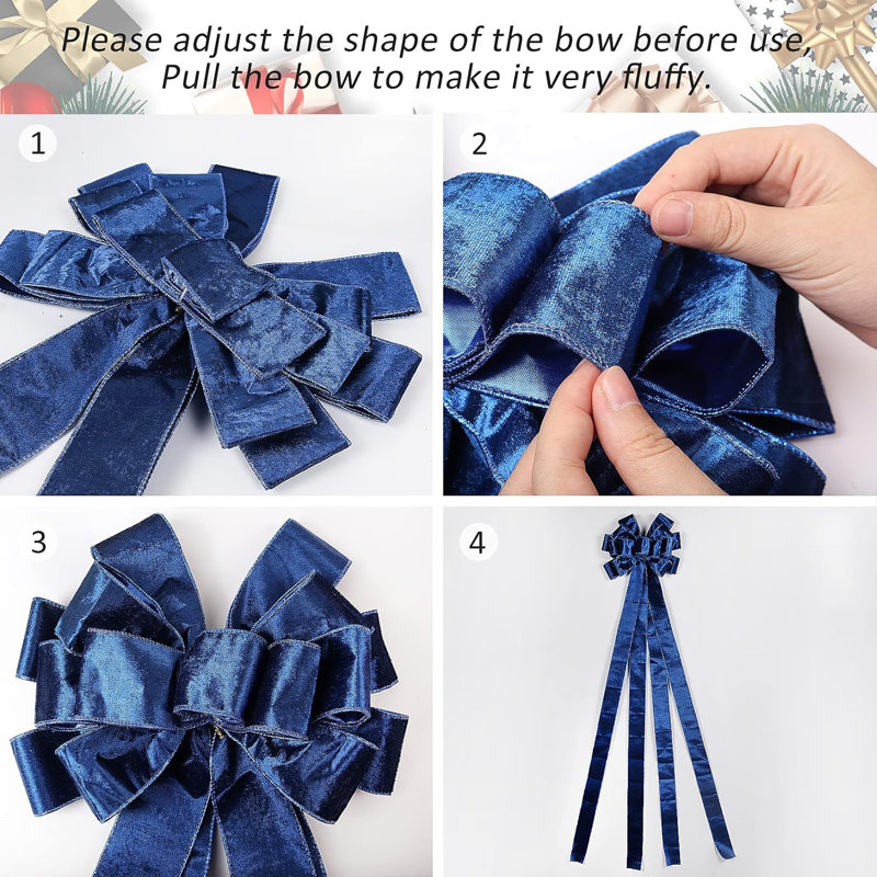 Décorations d'arbre de Noël pour les fêtes du dimanche et les mariages saisonniers (bleu)