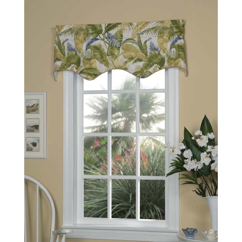 Cayman II Tropical Cotton Floral Filler Valance