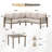 77" Wide L-Shaped Outdoor Patio Sectional Sofa With Realistic Wood-Texture Metal Frame-2044750597-2023281251