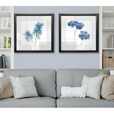 Charlton Home® Gorgeous Blue II Framed On Paper 2 Pieces Print | Wayfair