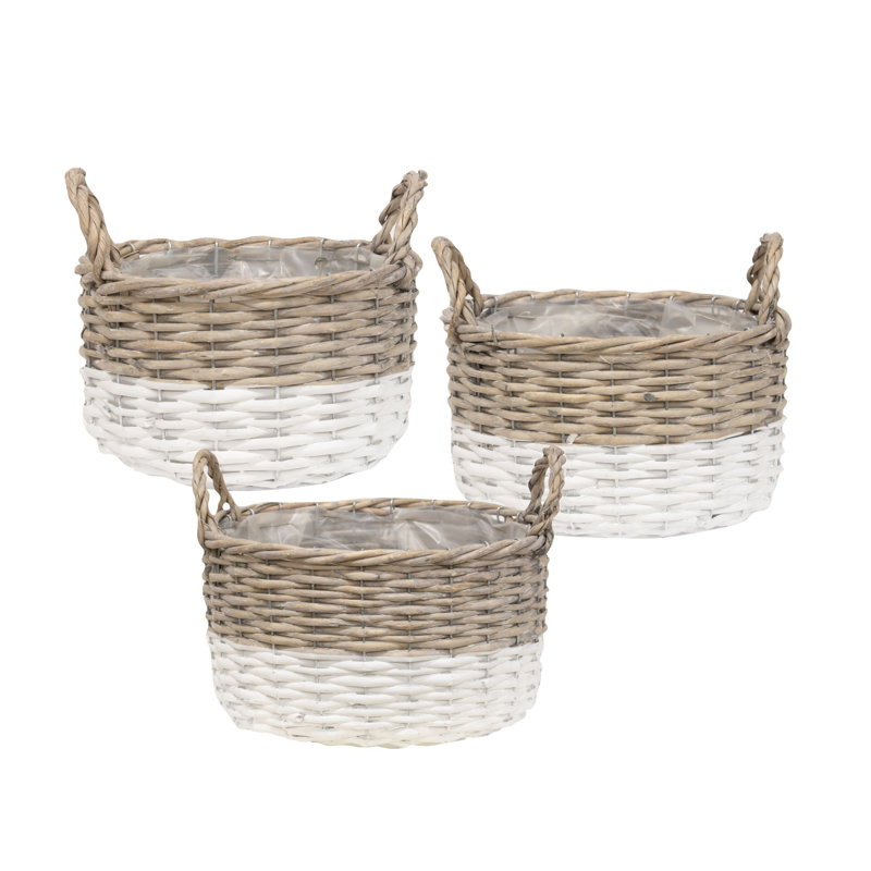 Ensemble de 3 paniers en osier Doerun