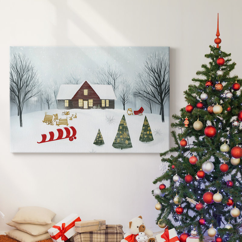 Christmas Holiday Arts - Toile tendue avec châssis, H 32 po x l 48 po